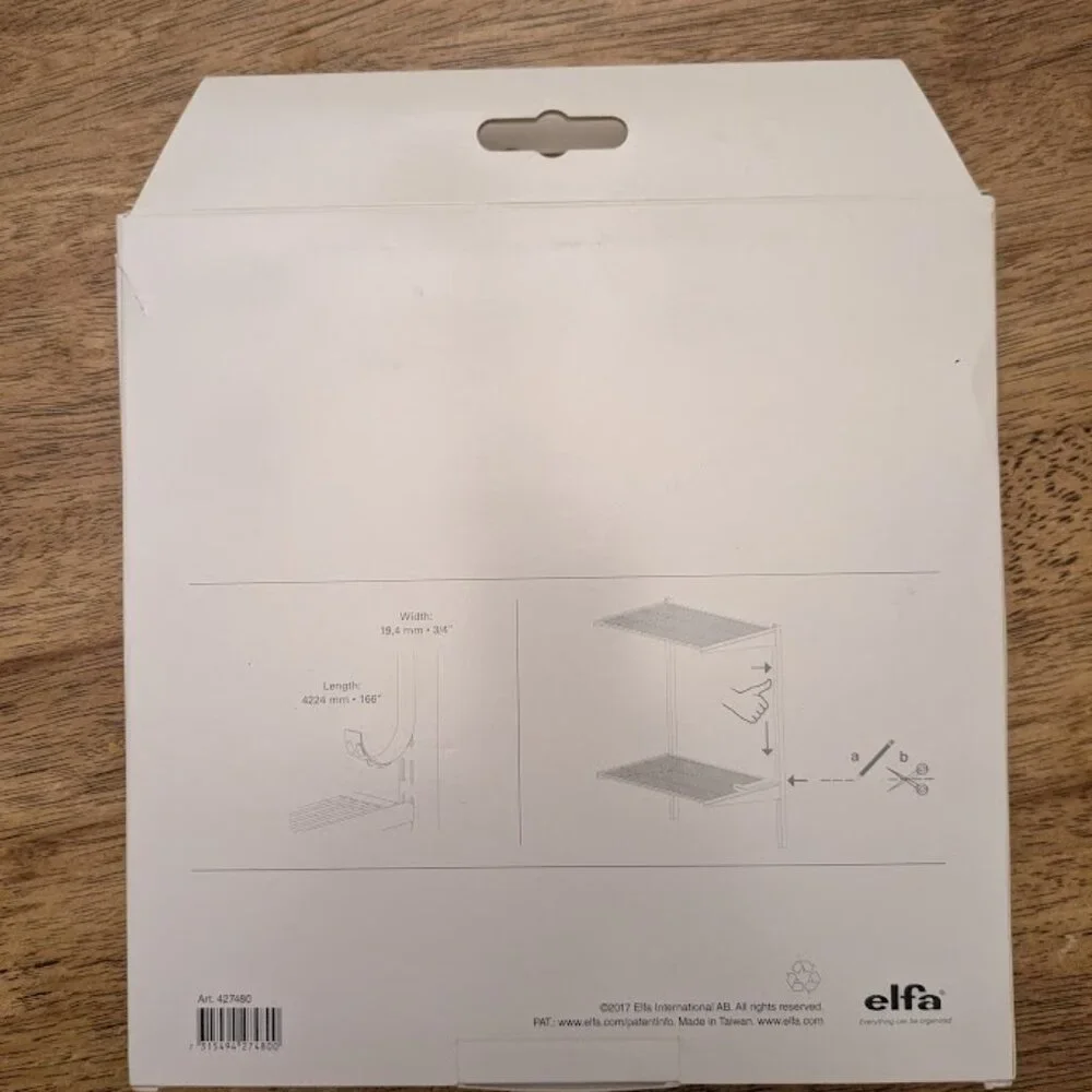 NIP! Lot of Two Elfa Shelving System Standard Covers